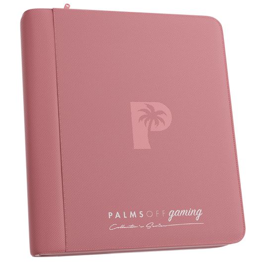 Palms Off Gaming Collector's Series Top Loader Zip Binder - 4 Pocket Pink