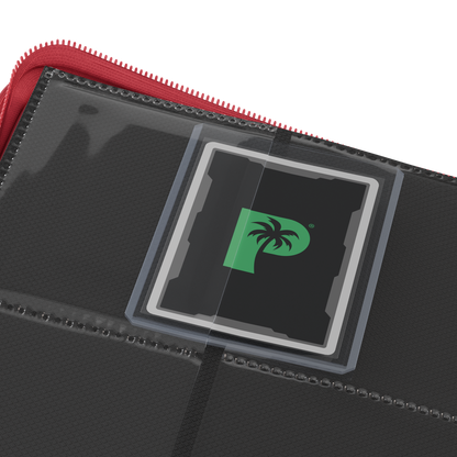 Palms Off Gaming Collector's Series Top Loader Zip Binder - 4 Pocket Red