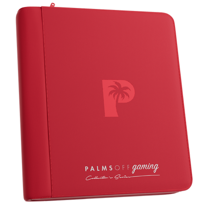 Palms Off Gaming Collector's Series Top Loader Zip Binder - 4 Pocket Red