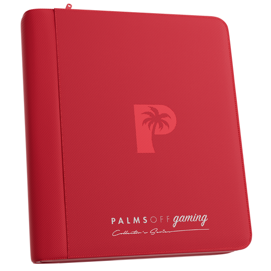 Palms Off Gaming Collector's Series Top Loader Zip Binder - 4 Pocket Red