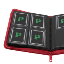 Palms Off Gaming Collector's Series Top Loader Zip Binder - 4 Pocket Red