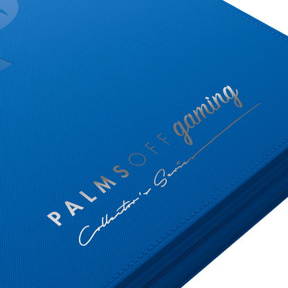 Palms Off Gaming Collector's Series Top Loader Zip Binder - 9 Pocket Blue