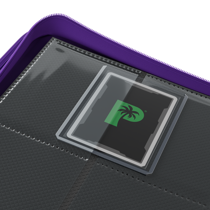 Palms Off Gaming Collector's Series Top Loader Zip Binder - 9 Pocket Purple