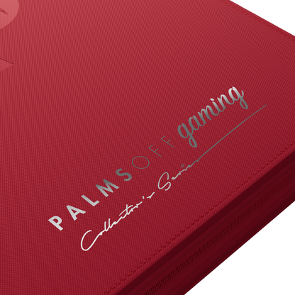 Palms Off Gaming Collector's Series Top Loader Zip Binder - 9 Pocket Red