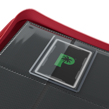 Palms Off Gaming Collector's Series Top Loader Zip Binder - 9 Pocket Red