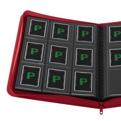 Palms Off Gaming Collector's Series Top Loader Zip Binder - 9 Pocket Red