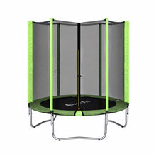 Everfit 6FT Kids Trampoline Round Rebounder with Enclosure Net Green