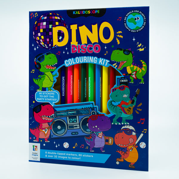 Kaleidoscope Dino Disco Colouring Kit