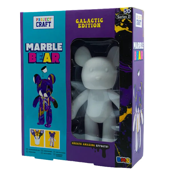Marble bear craft kit box with 17cm bear figure in clear window, Galactic Edition