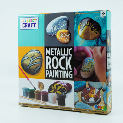 Project Craft Metallic Rock Painting Kit