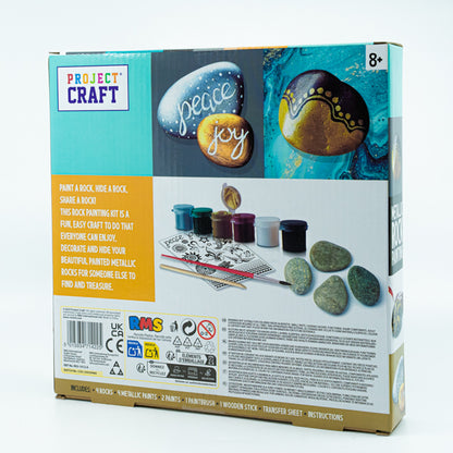 Project Craft Metallic Rock Painting Kit