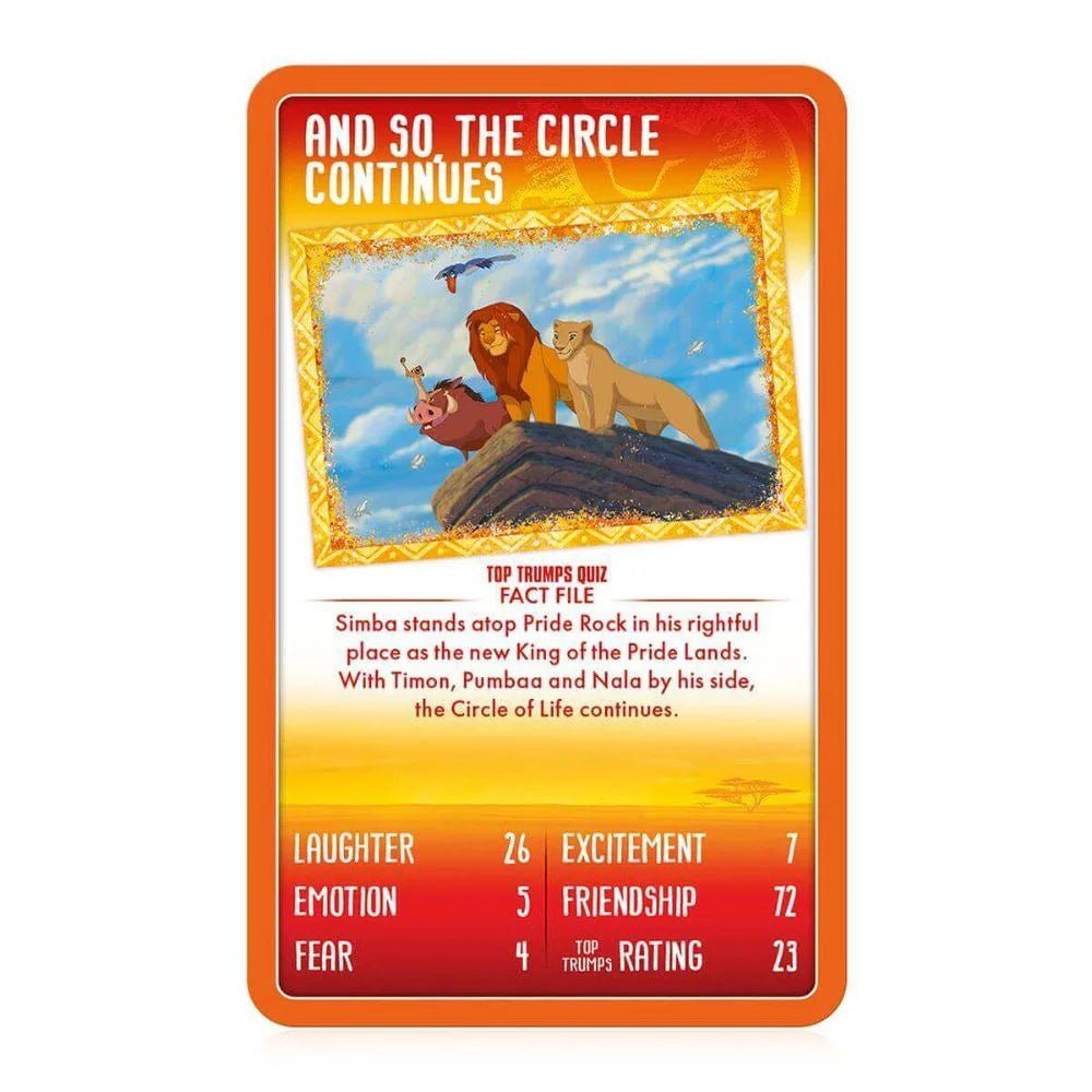 Top Trumps Lion King Specials Card Game