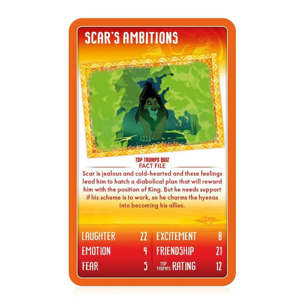 Top Trumps Lion King Specials Card Game