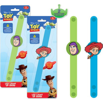 Toy Story LED light-up wrist band, green and blue with character faces