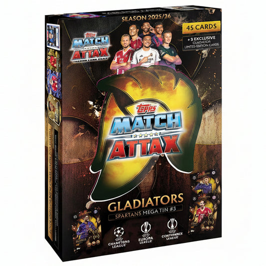 Topps UEFA Ma Champions League 2025/2026 Gladiators Edition Mega Tin Spartans