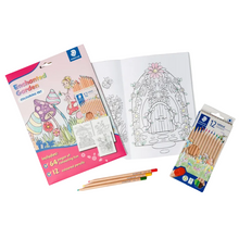 Lavender Staedtler Enchanted Garden Colouring Book with Pencils Kids Colouring Books