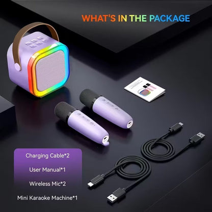 Wireless Mini Karaoke Machine with Microphones