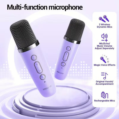 Wireless Mini Karaoke Machine with Microphones