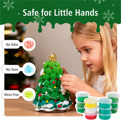 DIY Christmas Tree Clay Kit Make Your Own Christmas Tree Ornament Kit Kids Gift