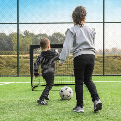 Portable Soccer Goal Net Quick Set-up Training Equipment for Backyard Soccer Black