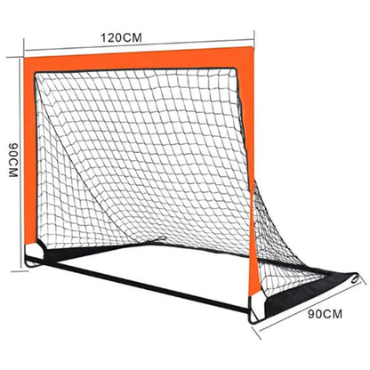 Portable Soccer Goal Net Quick Set-up Training Equipment for Backyard Soccer Orange
