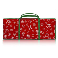 Santa's Helper Printed Christmas Paper Storage Bag With 5 Rolls and Scissors Set