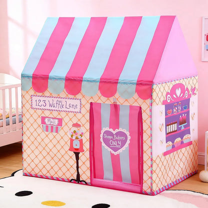 CARLA HOME Kids Ice Cream Bakery Play Tent Pink Pop Up Playhouse