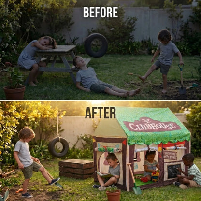 CARLA HOME Kids Clubhouse Play Tent Green