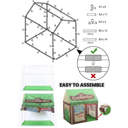 CARLA HOME Kids Clubhouse Play Tent Green