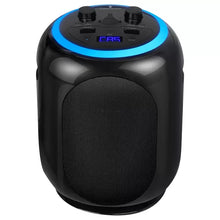 Black Wireless Karaoke System with Bluetooth Audio and Disco Lights