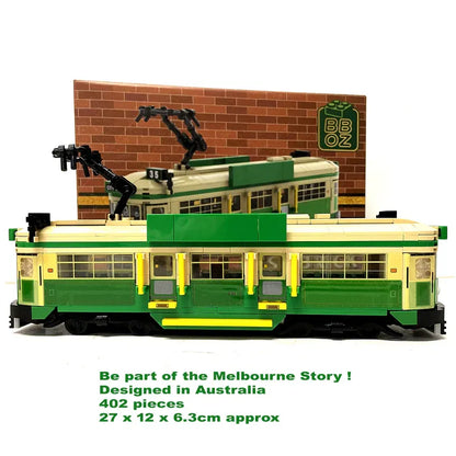Best Brick Australia Melbourne W-Class Tram Building Block Toy Model