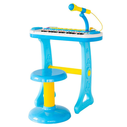 Children's Electronic Keyboard with Stand (Blue) Musical Instrument Toy