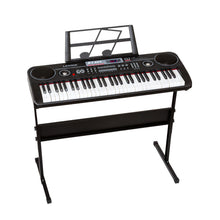 61-Key Electronic Learning Piano Keyboard, Light-Up Keys, LCD Display, with Stand