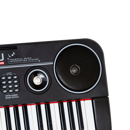 61-Key Electronic Learning Piano Keyboard, Light-Up Keys, LCD Display, with Stand