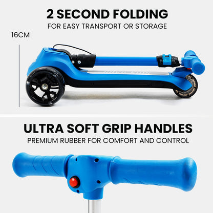 ROVO KIDS 3-Wheel Electric Scooter Blue