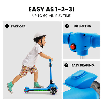 ROVO KIDS 3-Wheel Electric Scooter Blue