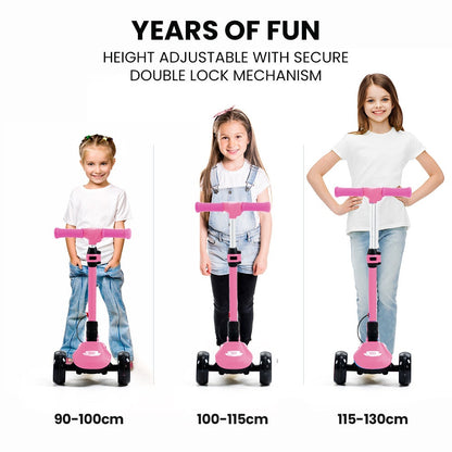 ROVO KIDS 3-Wheel Electric Scooter Pink