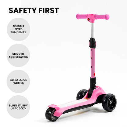 ROVO KIDS 3-Wheel Electric Scooter Pink