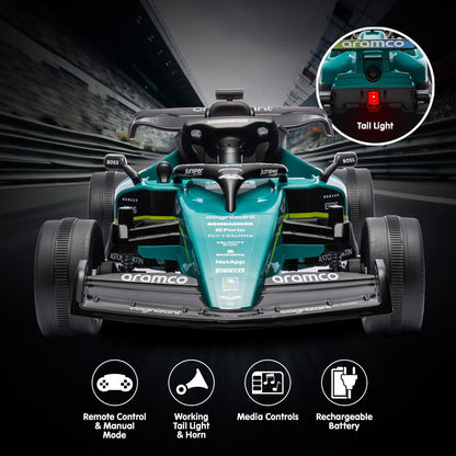 Kahuna Aston Martin Aramco F1 Licensed Electric Kids Ride On Race Car