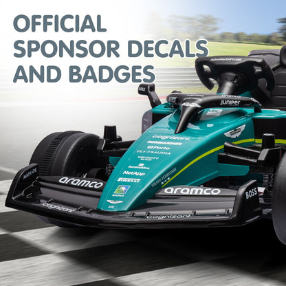 Kahuna Aston Martin Aramco F1 Licensed Electric Kids Ride On Race Car