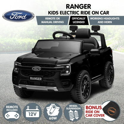 Kahuna Ford Ranger Electric Kids Ride On Car - Black