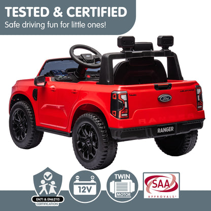 Kahuna Ford Ranger Electric Kids Ride On Car in Red