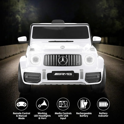 Kahuna Mercedes Benz AMG G63 Kids Electric Ride On Car w/ Remote Control - White