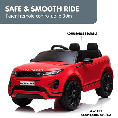 Kahuna Land Rover Licensed Kids Electric Ride On Car Remote Control - Red