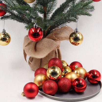24Pcs/Pack Christmas Tree Xmas Balls Decorations Baubles Party Wedding Ornament - Dark Blue