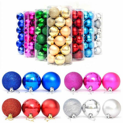 24Pcs/Pack Christmas Tree Xmas Balls Decorations Baubles Party Wedding Ornament - Dark Blue