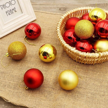 24Pcs/Pack Christmas Tree Xmas Balls Decorations Baubles Party Wedding Ornament - Fruit Green
