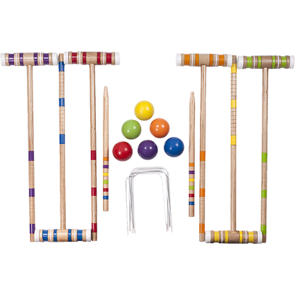 Croquet Set For Up To 6 Players Complete Outdoor Lawn Game Set For Family Gatherings And Events