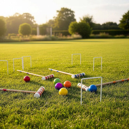 Croquet Set For Up To 6 Players Complete Outdoor Lawn Game Set For Family Gatherings And Events