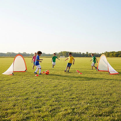 Portable Kids Soccer Goal Set with Cones